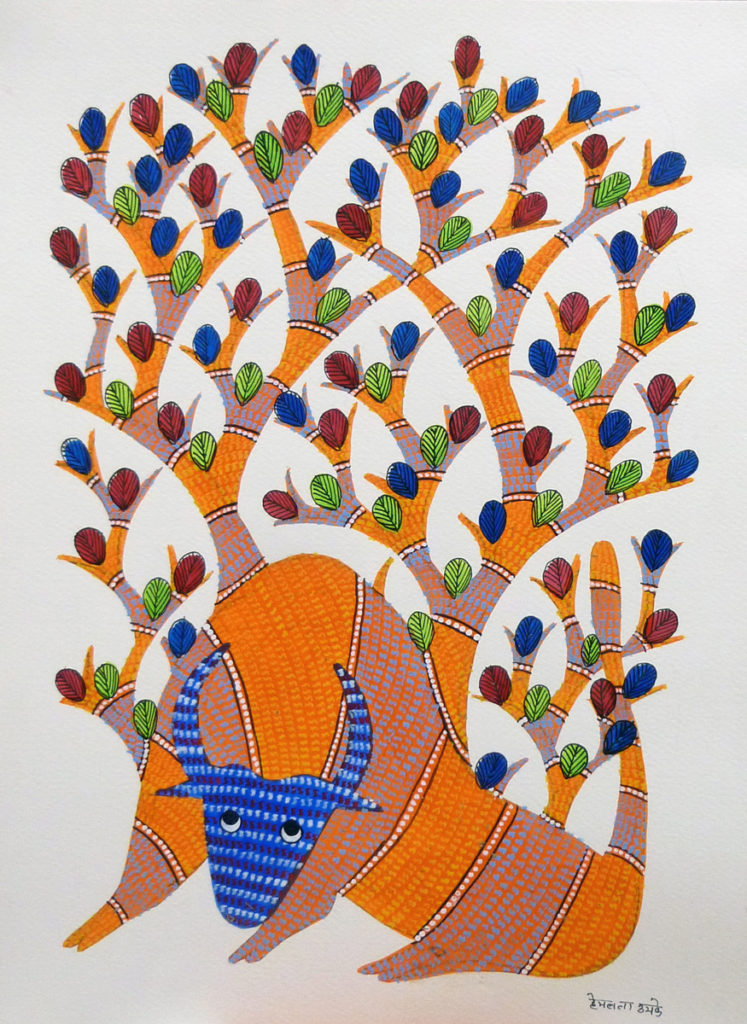 gond art human figures