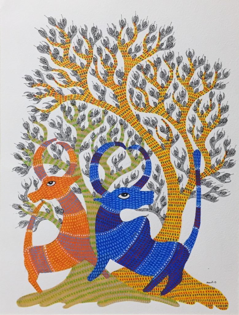 gond art human figures