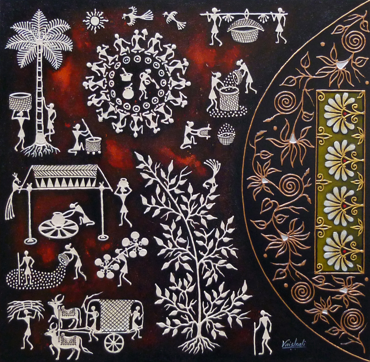 من السهل اللوحة Warli