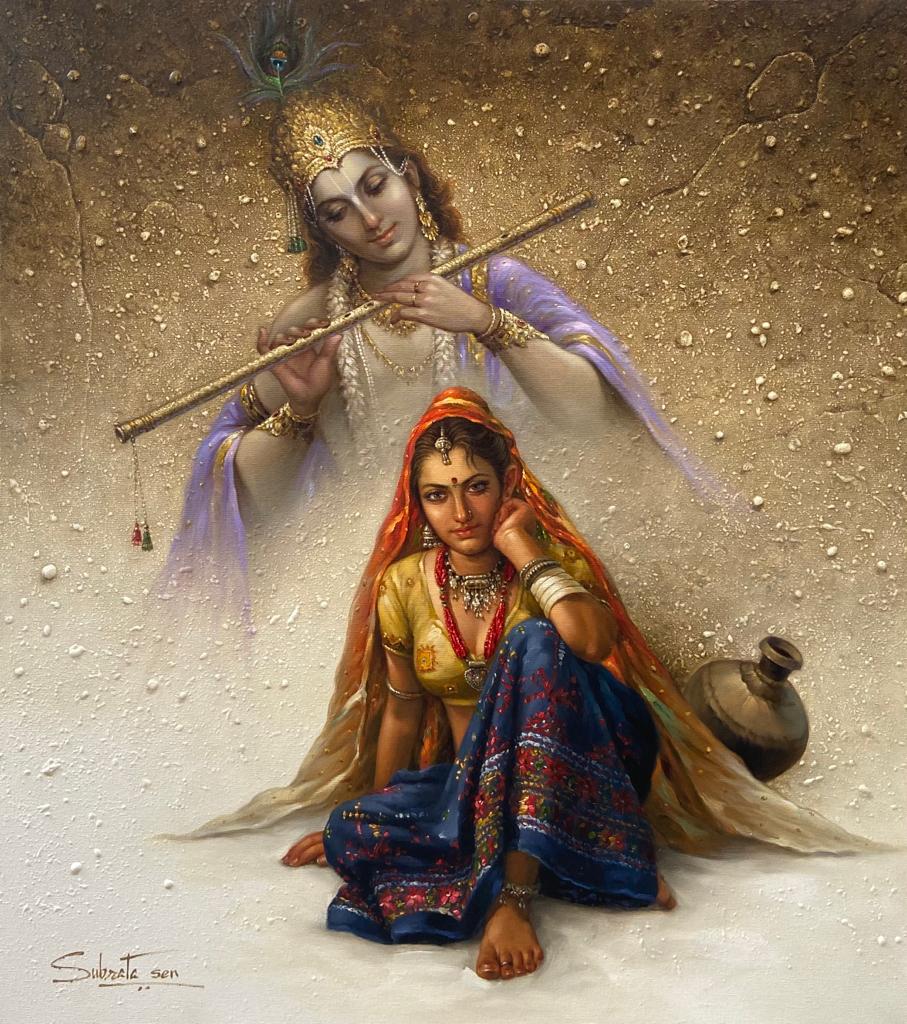 Subrata Sen Paintings Buy Online | Original Subrata Sen Rajasthani ...